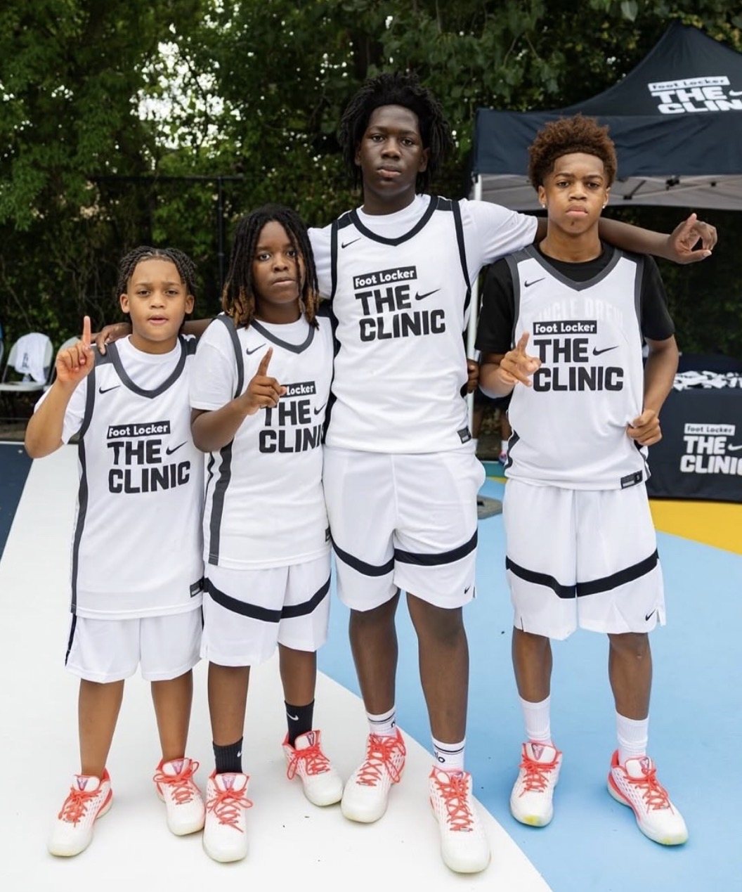 Foot Locker Clinic squad at the Safe Zone